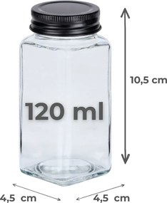 VILDE Hranatá korenička s čiernym viečkom BLACKEMBER, 120ml (1ks)