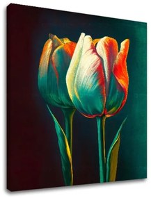 Dizajnová dekorácia na plátne Ráno s tulipánom