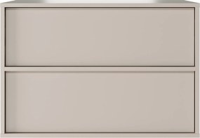 Závesná skrinka pod umývadlo Mossy s doskou 80 cm kašmírová