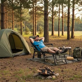 Veľká rybárska stolička s opierkou na nohy