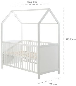 Biela postieľka 70x140 cm – Roba