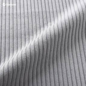 Svetlosivá menčestrová rozkladacia rohová pohovka (ľavý roh) Brave Dave – Miuform