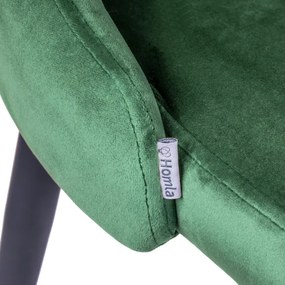 Stolička LOUIS zamatová zelená ALL 925492