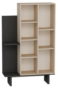 Regál Medude 1 (béžová + antracit) . Vlastná spoľahlivá doprava až k Vám domov. 1093056