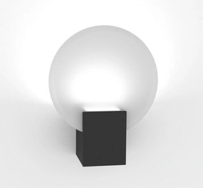 NORDLUX Sklenené nástenné svietidlo HESTER LED do kúpeľne, 9 W, čierne