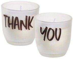 SPAAS Sviečka v skle s nápisom - THANK