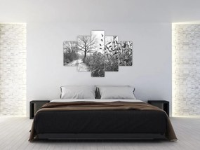 Obraz - Pole v zime (150x105 cm)