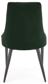 Jedálenská stolička K365 - tmavozelená / čierna