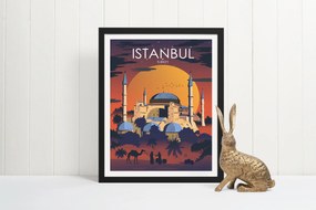 Poster Istanbul - Poster 50x70cm + čierny rám (71,8€)