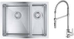 Set nerezový drez Grohe K700 31577SD1, kuchynská batéria Oltens Duf 35203100