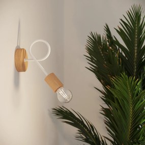 Stropné svietidlo Ember 5, drevené telo svietidla, w