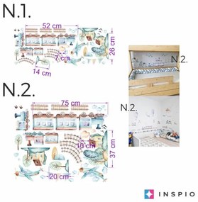 Samolepiace tapety na stenu - Vlak a lietadlá