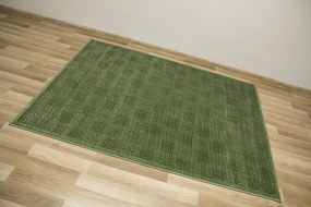 Koberec Teno F0286 geometrický / štvorce, fľaškovo zelený