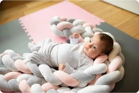 Ochranný vrkoč do postieľky Ricokids 3m - ružový 722113