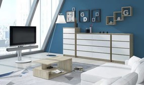 Komoda K140 6SZ CLP sonoma / biela