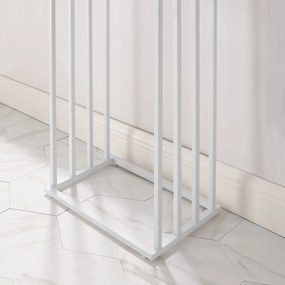 Stojan na uteráky LINESTRO kovový so 4 ramenami 93x45cm, biely