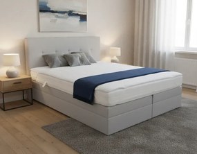 Kontinentálna posteľ Emma Premium Home boxspring 200x160 sv. šedá s úložným priestorom