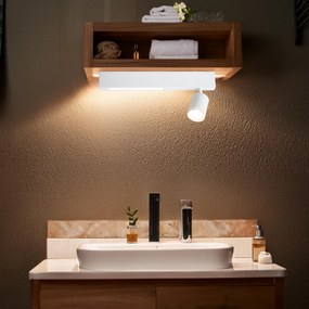 Stropné svietidlo Magnet, 1x biele kovové tienidlo + 1x LED 5W, w