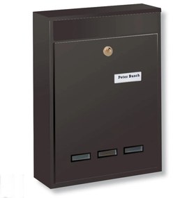 Priestorová poštová schránka KÖLN DIN A4, hnedá