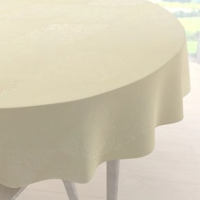 Biante Teflónový okrúhly obrus TF-104 Svetlo vanilkový zámocký vzor Ø 130 cm