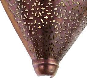 Orientálna nástenná lampa medená so vzorom - Muraf