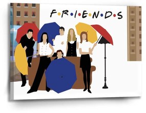 Sablio Obraz Seriál Priatelia FRIENDS Gauč pri fontáne - 90x60 cm