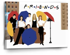 Sablio Obraz Seriál Priatelia FRIENDS Gauč pri fontáne - 90x60 cm