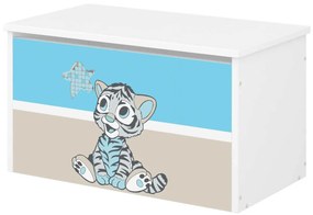Raj posteli Box na hračky - Tiger biela