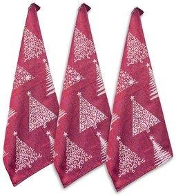 Home Elements Kuchynské utierky Stromčeky červené