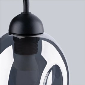 Čierne nástenné svietidlo ø 25 cm Garten – Sollux