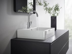 Hansgrohe Vernis Shape, vysoká umývadlová batéria s výpustom a otočným výtokom, EcoSmart, chrómová, HAN-71564000
