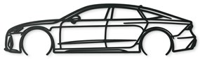 drevko Drevený obraz Audi RS7 Rozmer obrazu: 23 x 86 cm, Farba dekorácie: Čierna