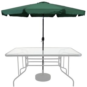 Záhradný slnečník Lavulo 3 m zelený