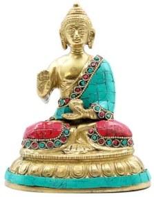 Mosadzná figúrka buddhu - požehnanie