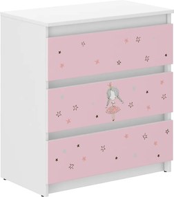 Wooden Toys Detská komoda R-3 PRINCEZNÁ
