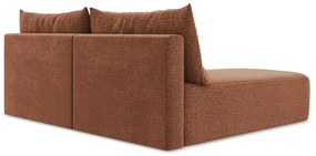 Rozkladacia/s úložným priestorom rohová pohovka v tehlovej farbe (ľavý roh) Kalena – Makamii