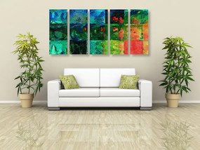 5-dielny obraz moderné výtvarné umenie Varianta: 100x50