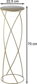 STOJAN NA KVETINÁČ SPIRAL 70X22,5X22,5 CM ZLATÁ