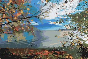 Gario Maľovanie podľa čísel Chiemské jazero Rozmery: 60 x 40 cm, Rámovanie: S vnútorným rámom