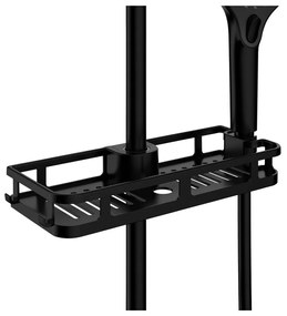 Matne čierna samodržiaca plastová kúpeľňová polička Libertà - Wenko