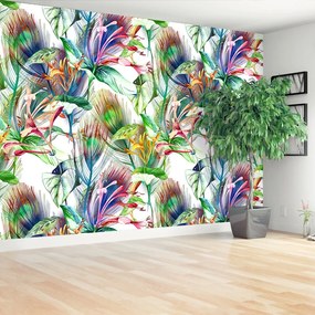 Fototapeta Vliesová Tropické kvety 416x254 cm