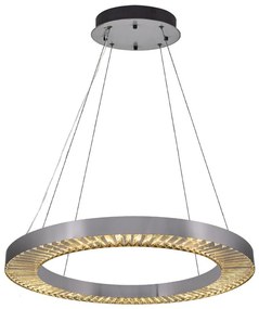 LED luster na lane JESI LED/85W/230V 3000K priemer 80 cm strieborný