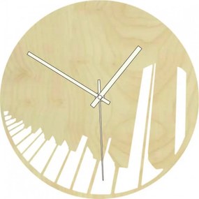 Drevené hodiny klavír symfónia čierne | SENTOP PR0415 plywood