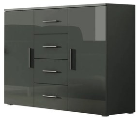 Komoda Cami, Farby: biela / biely lesk