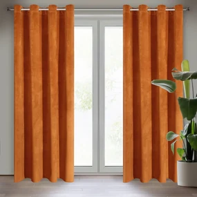 ZATEMŇOVACÍ ZÁVES NA KRÚŽKOCH RIA 140X250 CM ORANŽOVÁ