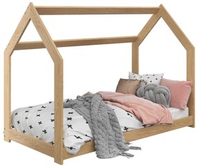 Detská posteľ DOMČEK D2 80x160cm masív borovica