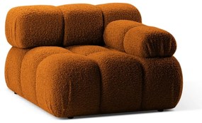 Oranžový modul pohovky z textílie bouclé (pravý roh) Bellis – Micadoni Home