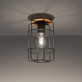 Sollux SL.1262 - Stropné svietidlo GOTTO 1xE27/15W/230V čierna