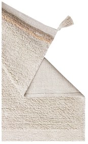 Krémový prateľný ručne tkaný bavlnený koberec 200x300 cm Bloom Natural – Lorena Canals