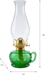 Brilagi - Petrolejová lampa MERLIN zelená
